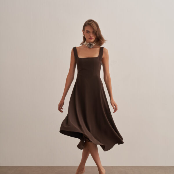 AÉMA DRESS 'SS26 BROWN